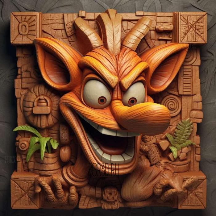 crash bandicoot 2 stl model for CNC